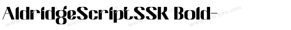 AldridgeScriptSSK Bold字体转换